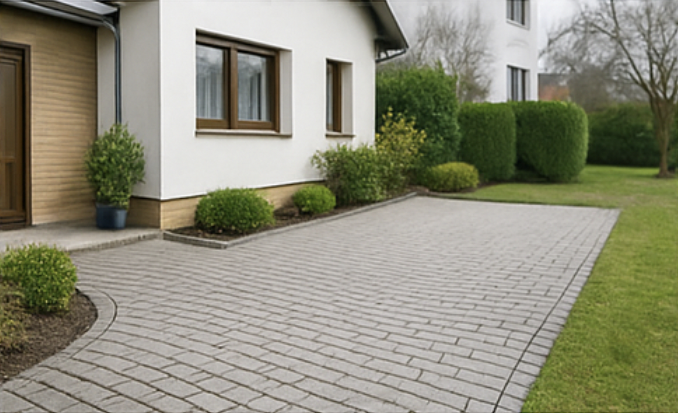 Reinigung von Einfahrten